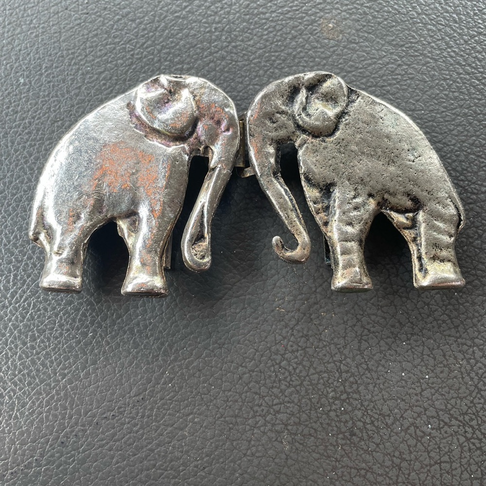 Vintage elephant belt buckle